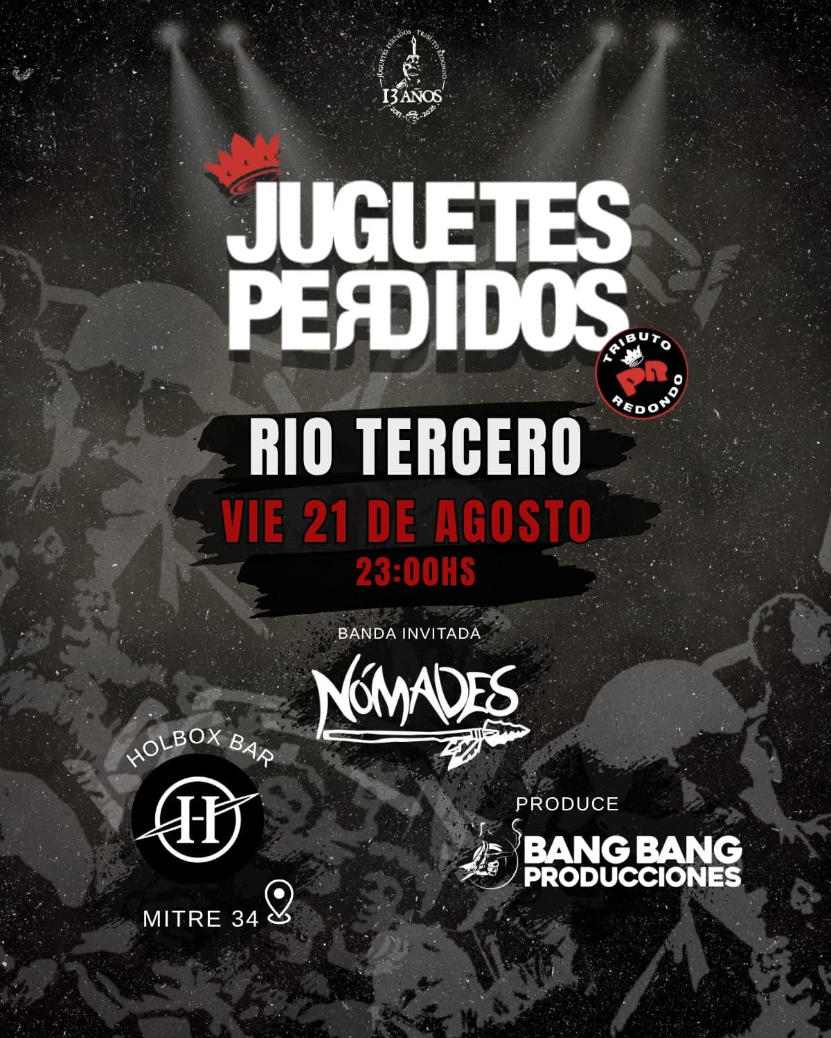 Flyer del evento Juguetes Perdidos en Rio Tercero